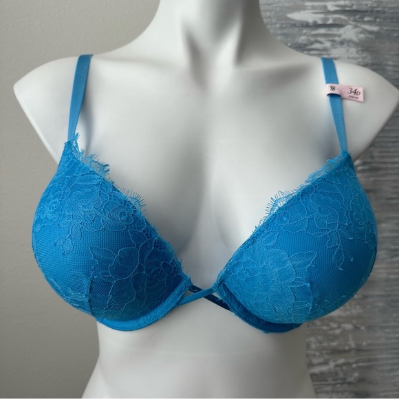 Elegant Blue Lace Bra - Picture 3 of 13